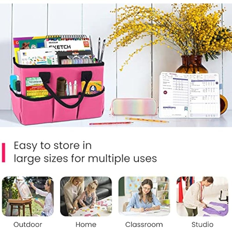 Arabest Desktop Tote Organize, Teacher Helper Tote Bag Organization for Arts - Image 2
